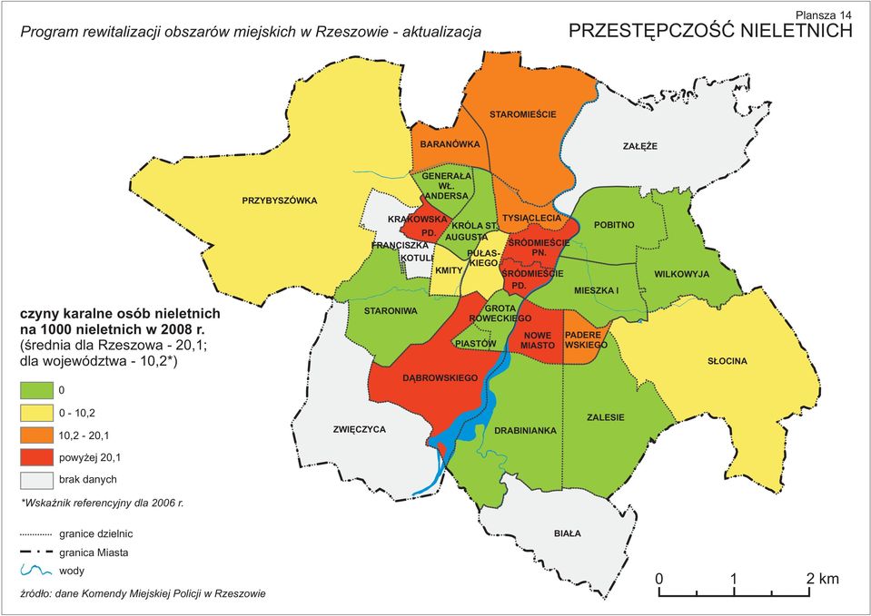 (œrednia dla Rzeszowa - 20,1; dla województwa - 10,2*) STARONIWA GROTA ROWECKIEGO PIASTÓW NOWE MIASTO PADERE WSKIEGO S OCINA 0 D BROWSKIEGO