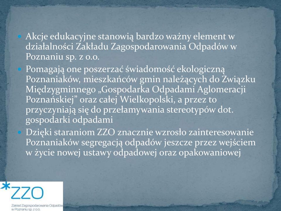 ważny element w działalnoś