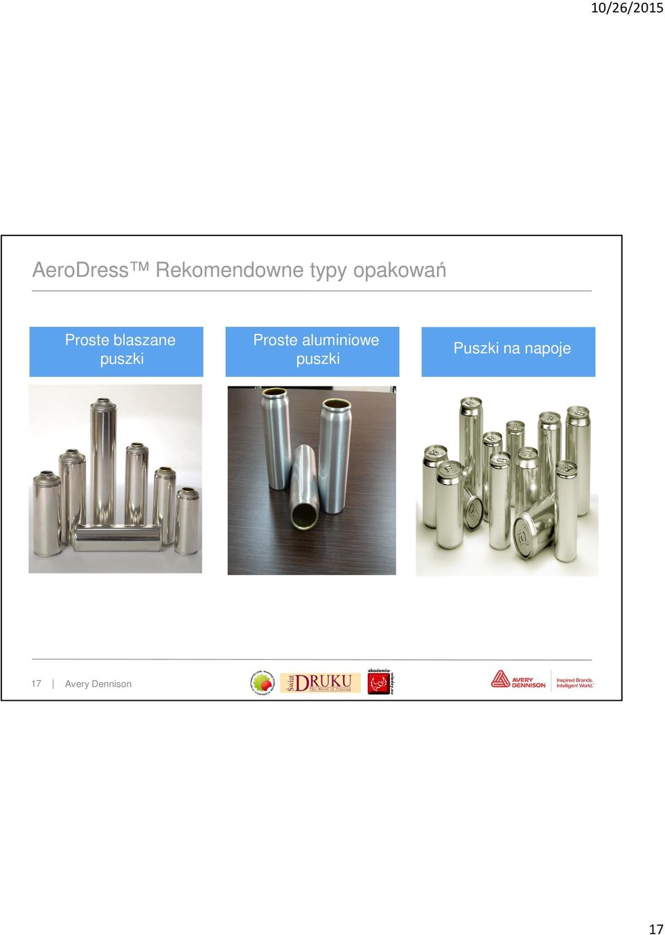 puszki Proste aluminiowe