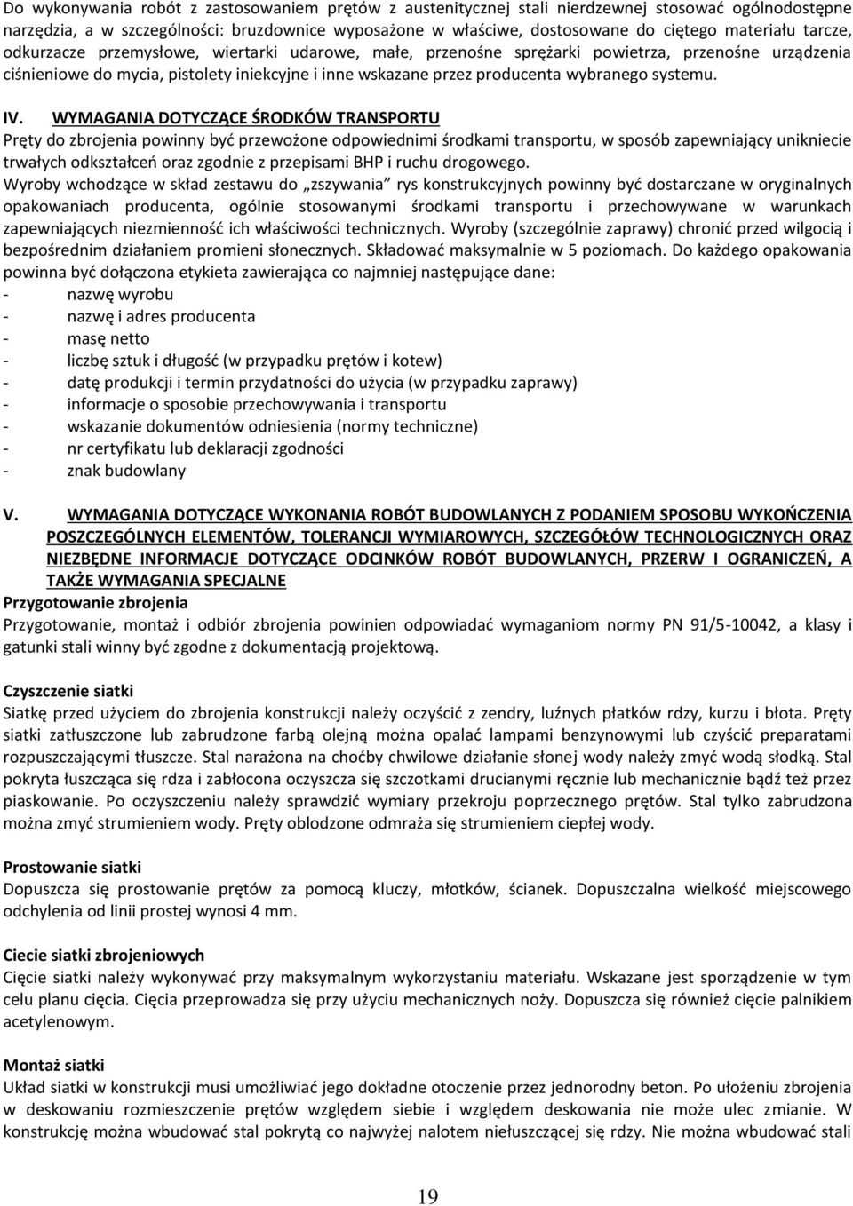 wybranego systemu. IV.