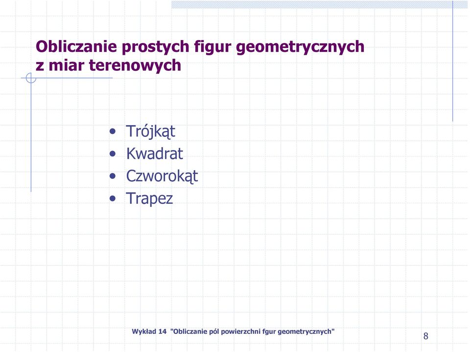 miar terenowych Trójkąt