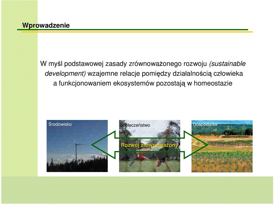 działalnością człowieka a funkcjonowaniem ekosystemów