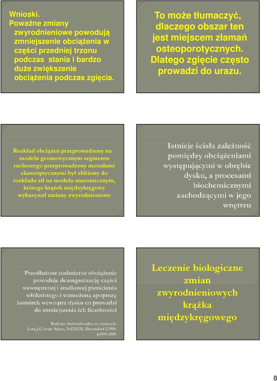 podczas zgięcia. To może tłumaczyć, dlaczego obszar ten jest miejscem złamań osteoporotycznych. Dlatego zgięcie często prowadzi do urazu.