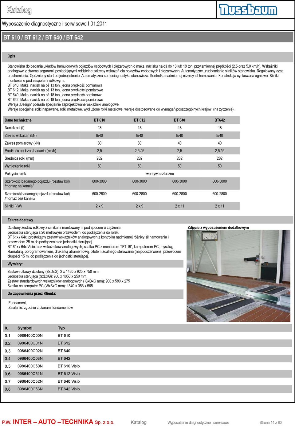 Automatyczne uruchamianie silników stanowiska. Regulowany czas uruchomienia. Opóźniony start po jednej stronie. Automatyczna samodiagnostyka stanowiska. Kontrolka nadmiernej różnicy sił hamowania.