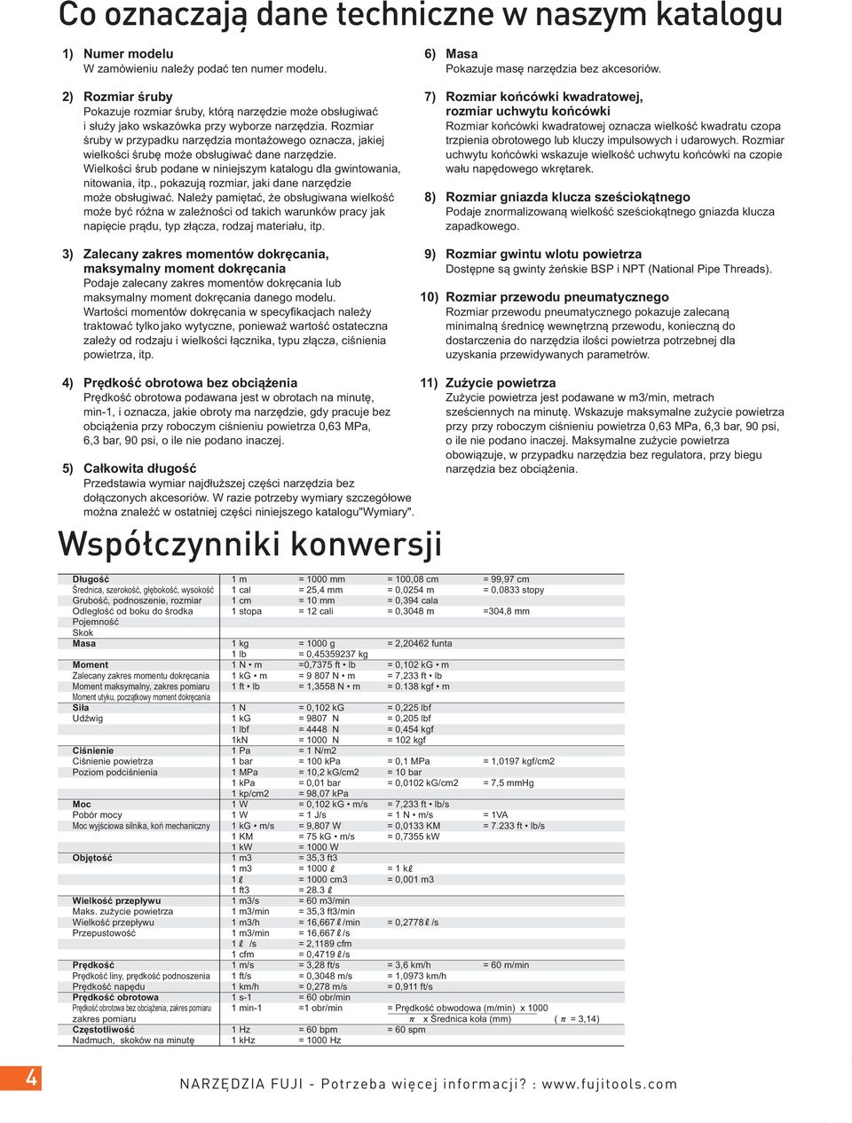 Wielkości śrub pone w niniejszym ktlogu l gwintowni, nitowni, itp., pokzują rozmir, jki ne nrzęzie może obsługiwć.