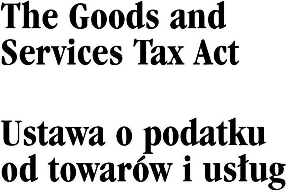 Ustawa o podatku