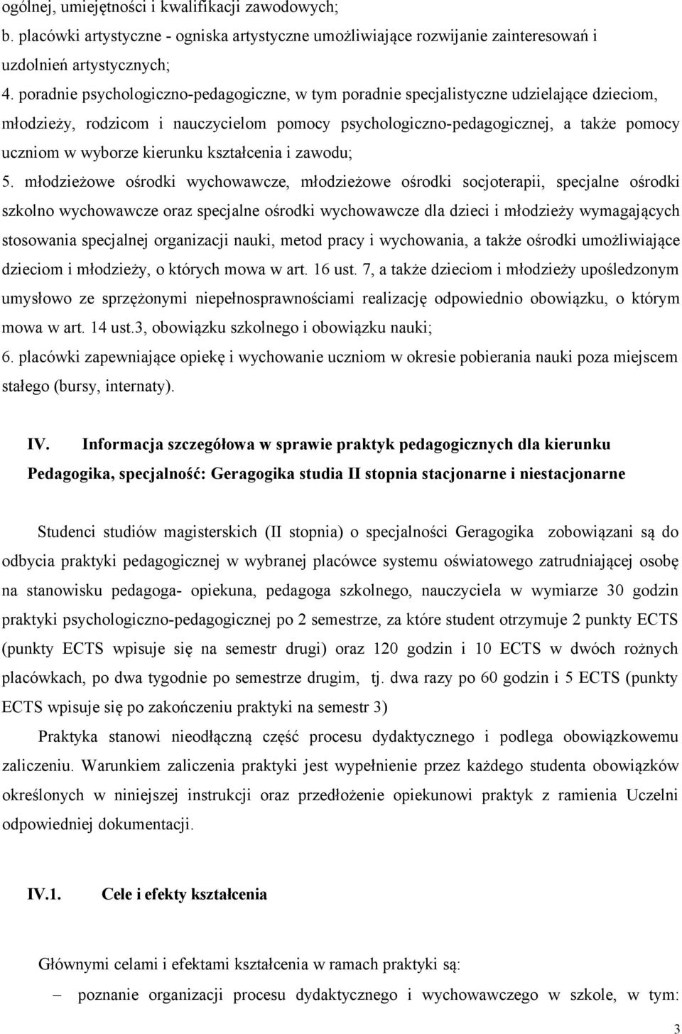 kierunku kształcenia i zawodu; 5.
