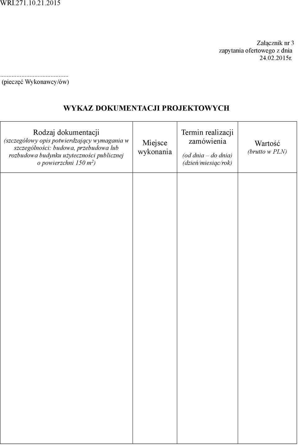 potwierdzający wymagania w szczególności: budowa, przebudowa lub rozbudowa budynku użyteczności