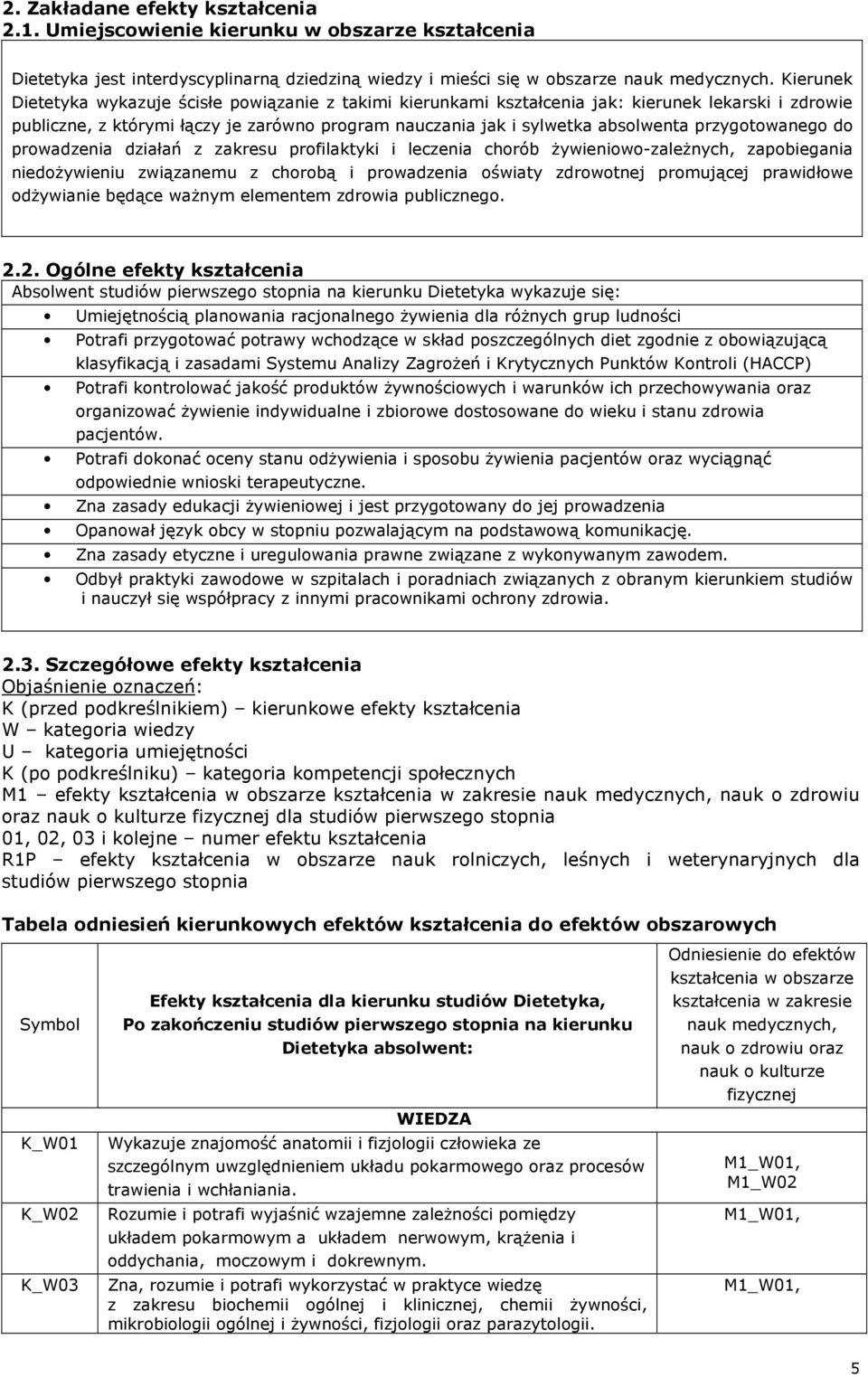 przygotowanego do prowadzenia działań z zakresu profilaktyki i leczenia chorób żywieniowo-zależnych, zapobiegania niedożywieniu związanemu z chorobą i prowadzenia oświaty zdrowotnej promującej