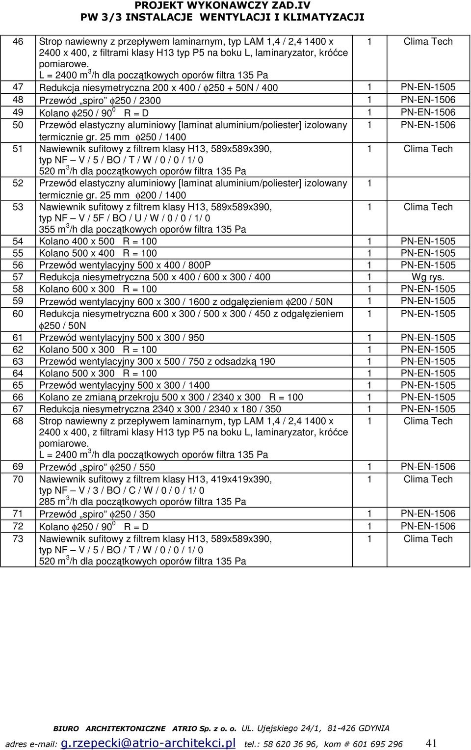 PN-EN-1506 50 Przewód elastyczny aluminiowy [laminat aluminium/poliester] izolowany 1 PN-EN-1506 termicznie gr.