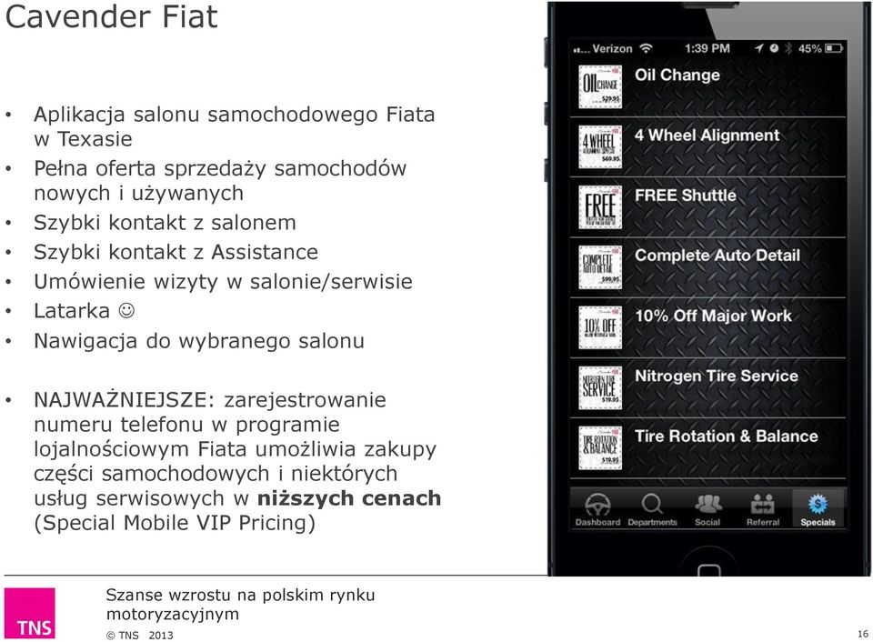 Nawigacja do wybranego salonu NAJWAŻNIEJSZE: zarejestrowanie numeru telefonu w programie lojalnościowym Fiata