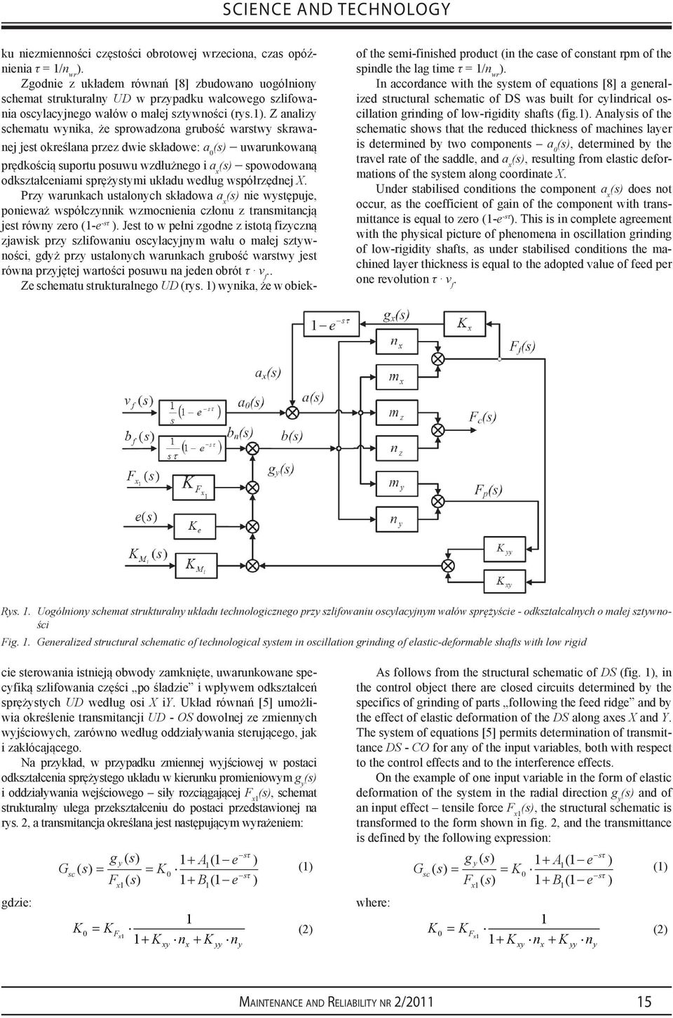 tavel ate of the saddle, and a x (s), esulting fom elastic defomations of the system along coodinate X Unde stabilised conditions the component a x (s) does not occu, as the coefficient of gain of