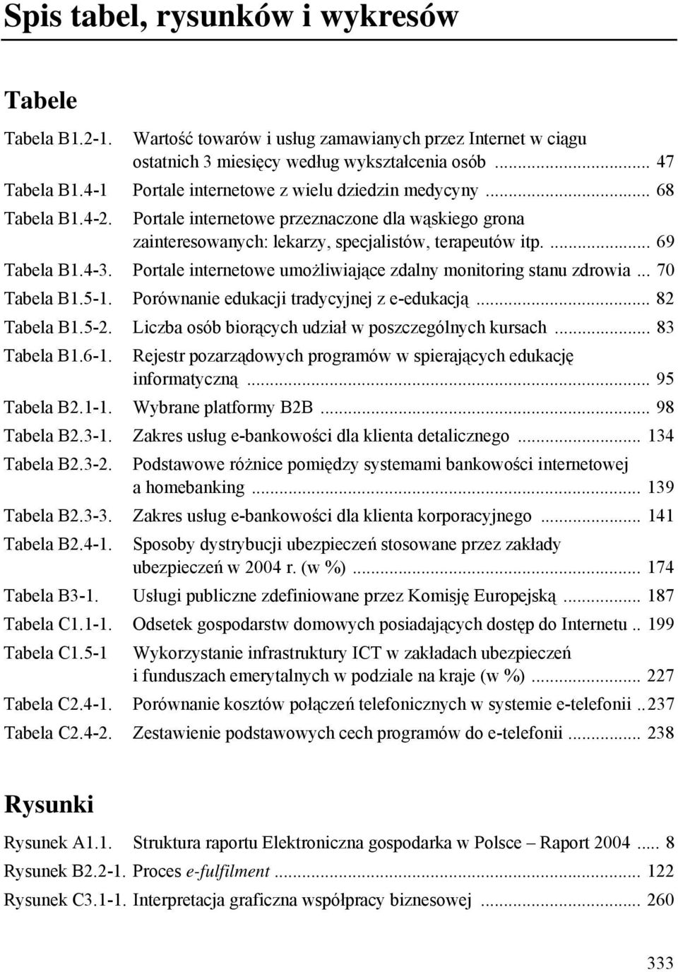 Portale internetowe umożliwiające zdalny monitoring stanu zdrowia... 70 Tabela B1.5-1. Porównanie edukacji tradycyjnej z e-edukacją... 82 Tabela B1.5-2.