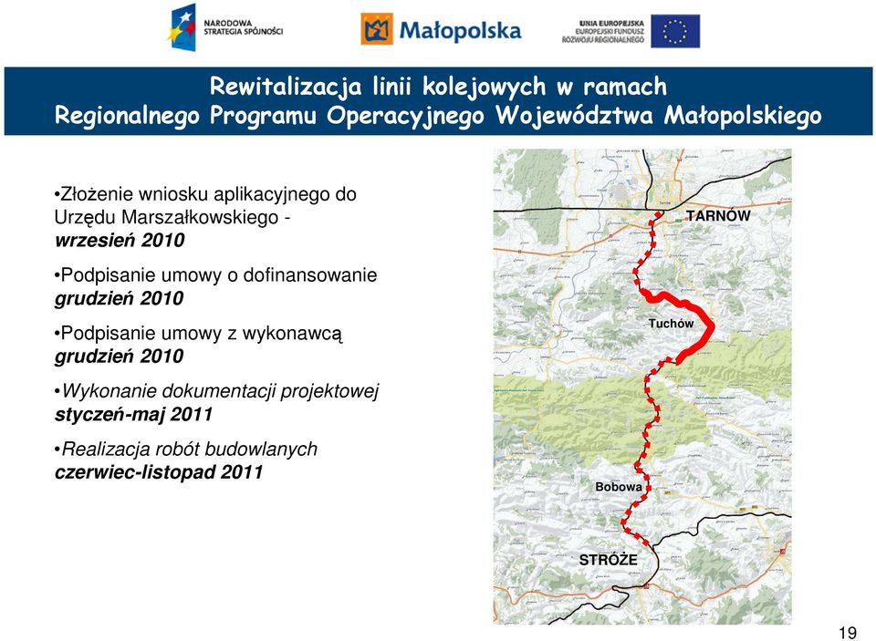 umowy o dofinansowanie grudzień 2010 Podpisanie umowy z wykonawcą grudzień 2010 Wykonanie