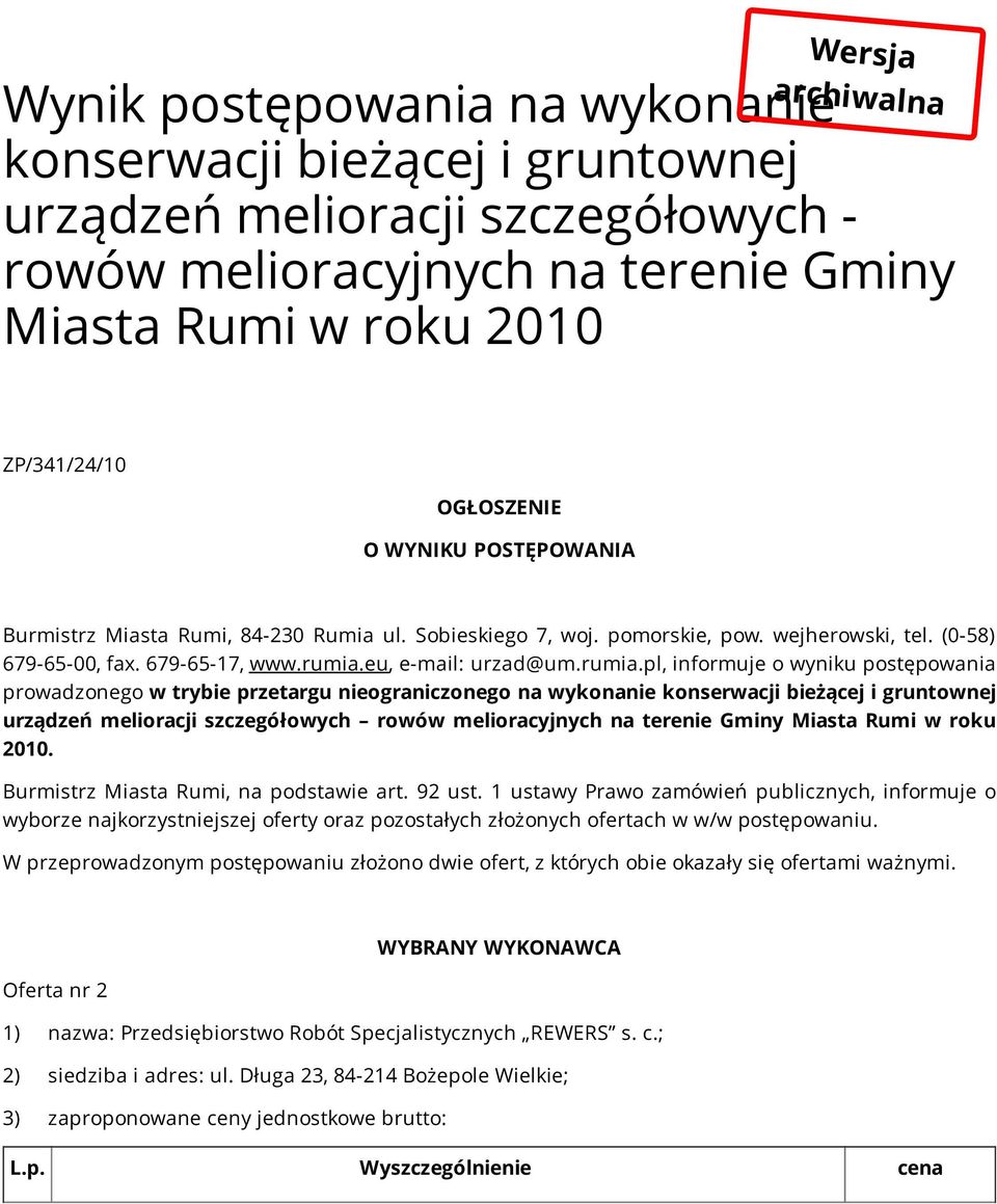 eu, e-mail: urzad@um.rumia.