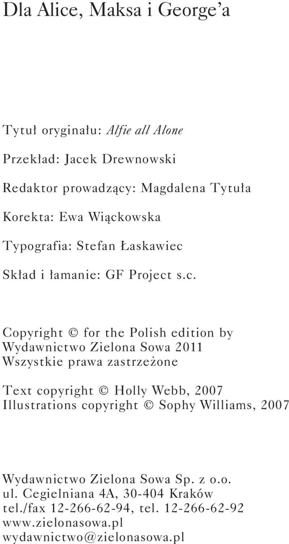 owska Typografia: Stefan Łaskawiec 