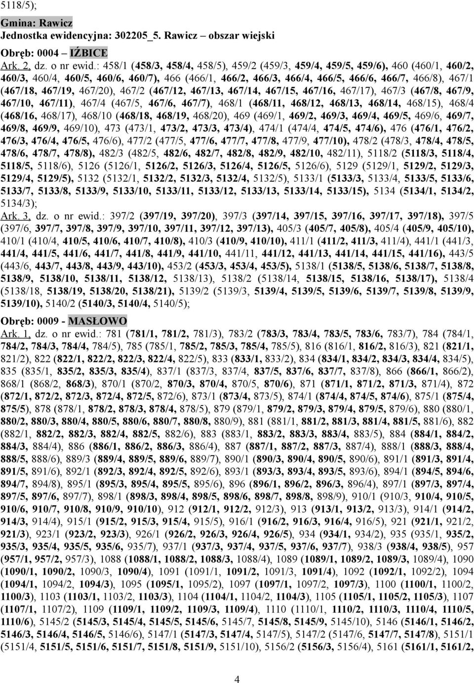 467/19, 467/20), 467/2 (467/12, 467/13, 467/14, 467/15, 467/16, 467/17), 467/3 (467/8, 467/9, 467/10, 467/11), 467/4 (467/5, 467/6, 467/7), 468/1 (468/11, 468/12, 468/13, 468/14, 468/15), 468/4