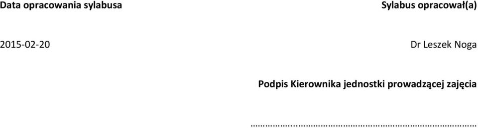 Leszek Noga Podpis