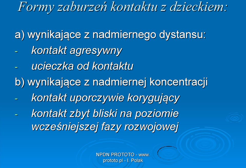 kontaktu b) wynikające z nadmiernej koncentracji - kontakt