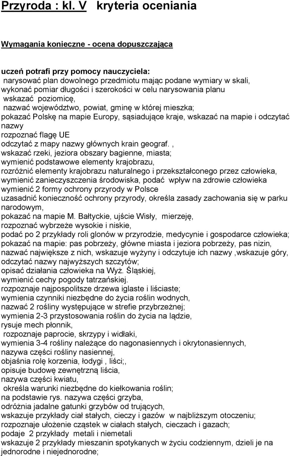 szerokości w celu narysowania planu wskazać poziomicę, nazwać województwo, powiat, gminę w której mieszka; pokazać Polskę na mapie Europy, sąsiadujące kraje, wskazać na mapie i odczytać nazwy