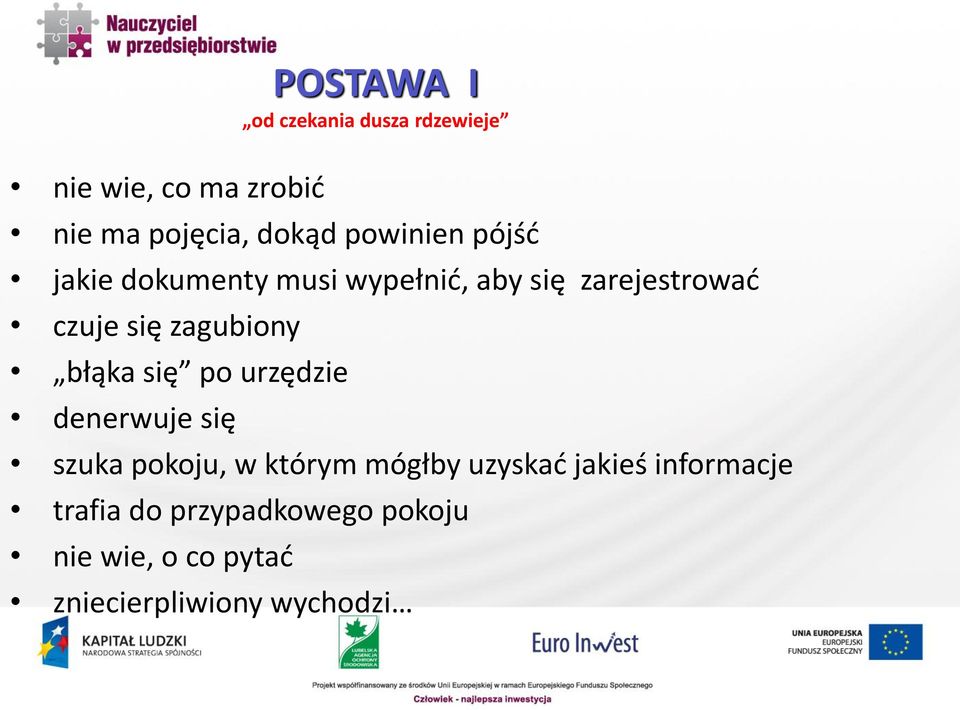 zagubiony błąka się po urzędzie denerwuje się szuka pokoju, w którym mógłby uzyskać