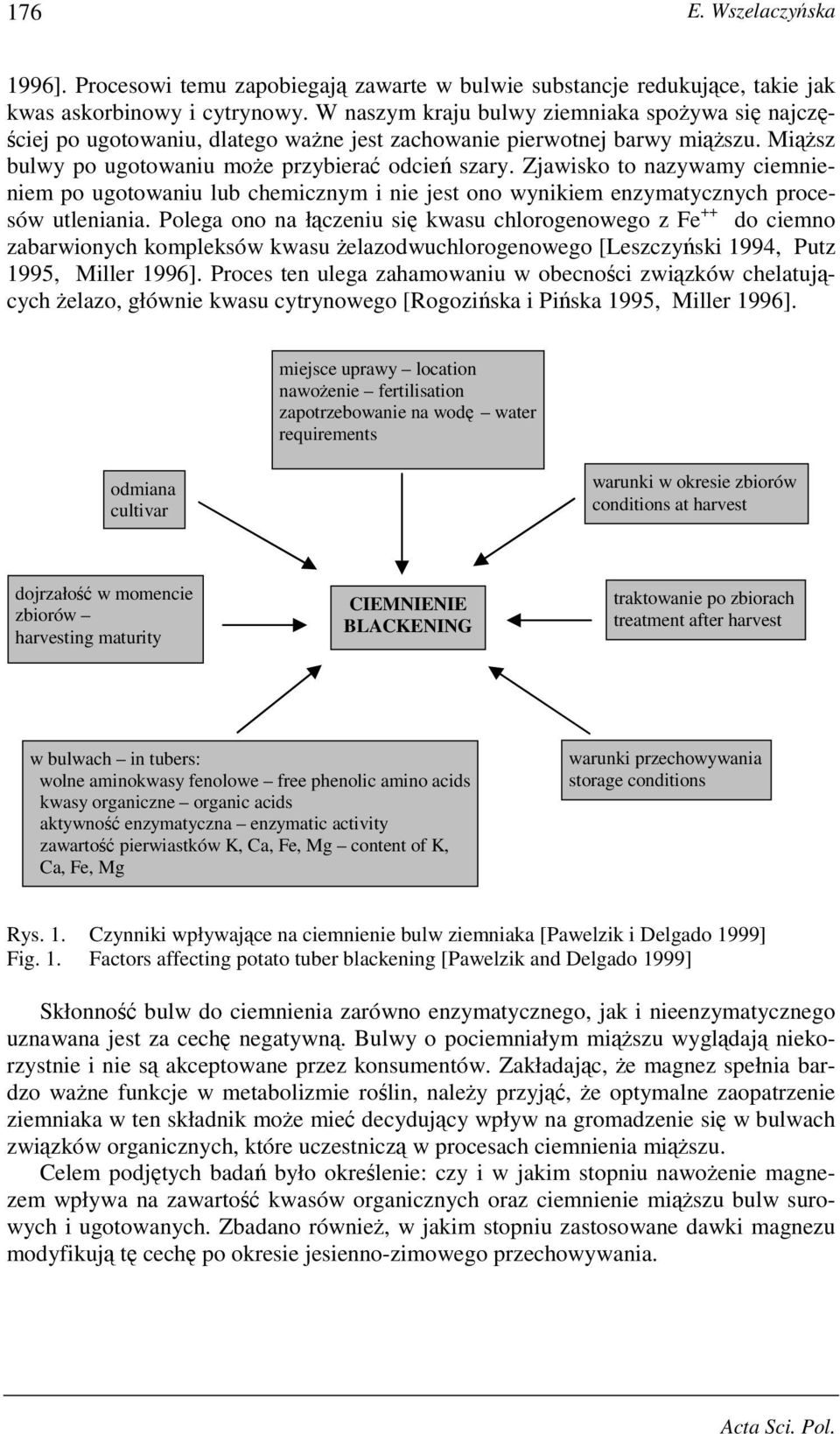 Zjawisko to nazywamy ciemnieniem po ugotowaniu lub chemicznym i nie jest ono wynikiem enzymatycznych procesów utleniania.