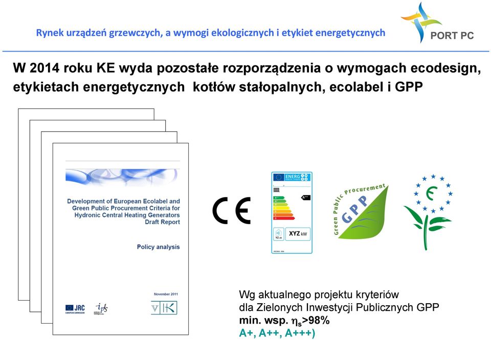 ecolabel i GPP Wg aktualnego projektu kryteriów dla