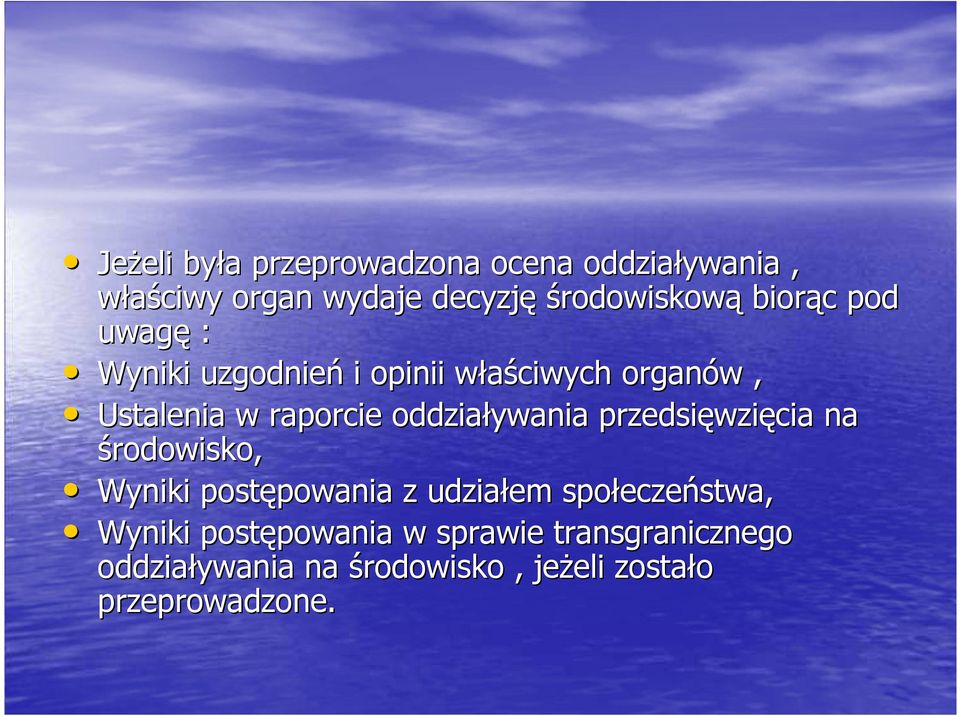 oddziaływania przedsięwzięcia na środowisko, Wyniki postępowania z udziałem społeczeństwa,