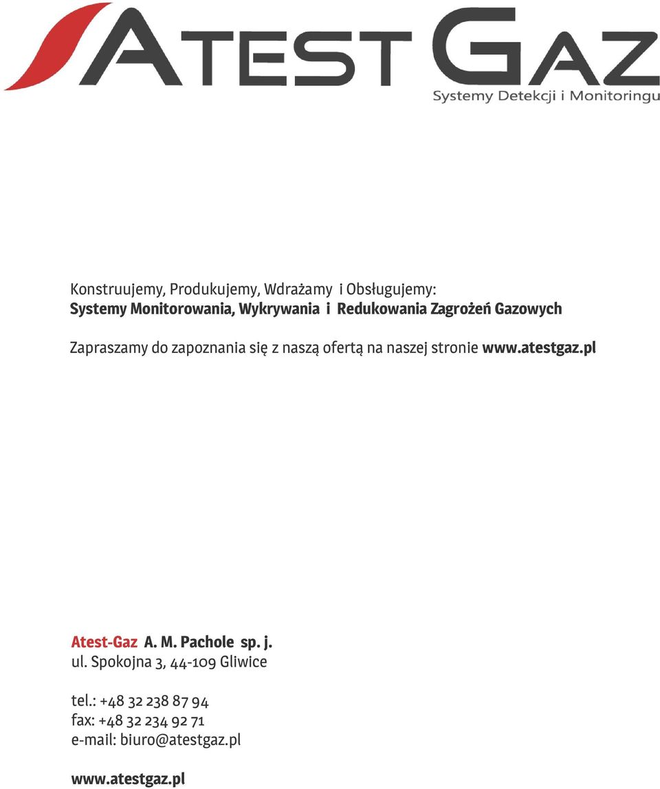 stronie www.atestgaz.pl Atest-Gaz A. M. Pachole sp. j. ul.