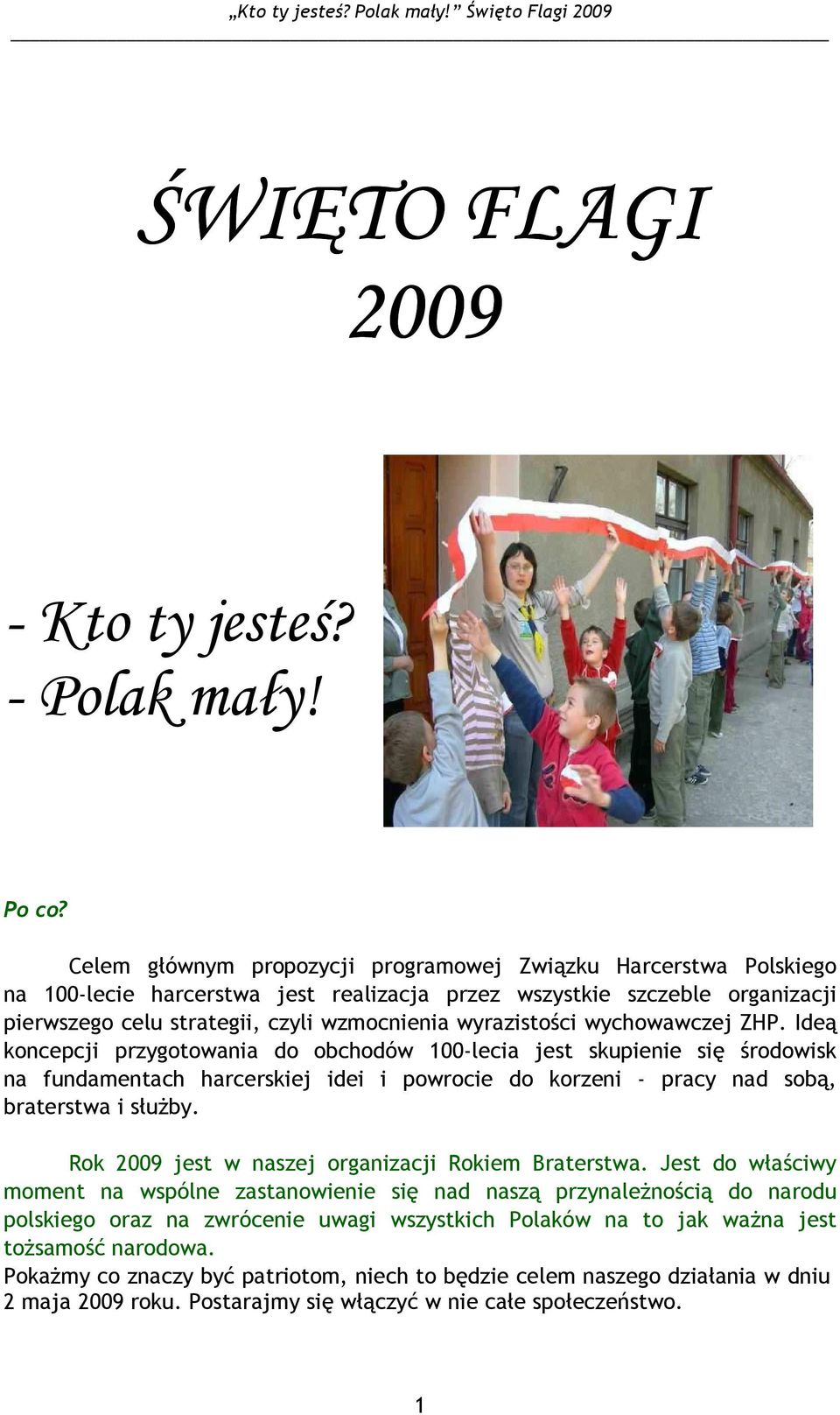 wyrazistości wychowawczej ZHP.