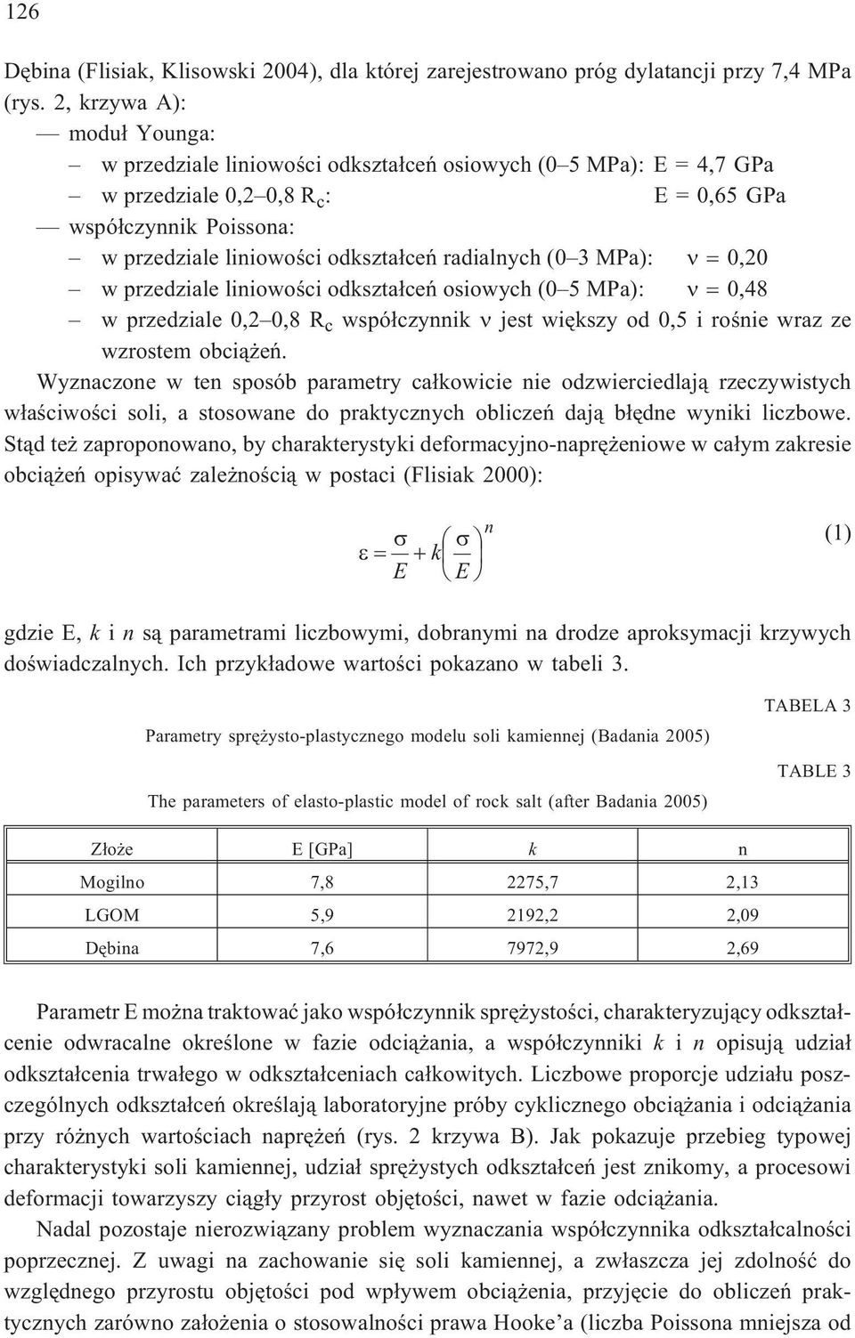 radialnych (0 3 MPa): 0,20 w przedziale liniowoœci odkszta³ceñ osiowych (0 5 MPa): 0,48 w przedziale 0,2 0,8 R c wspó³czynnik jest wiêkszy od 0,5 i roœnie wraz ze wzrostem obci¹ eñ.
