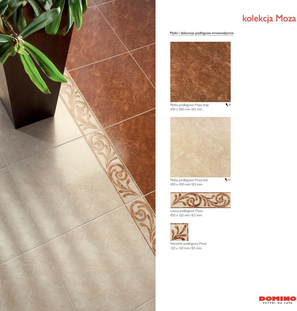 podłogowa Moza beż 450 x 450 mm / 8,5 mm IV Listwa podłogowa