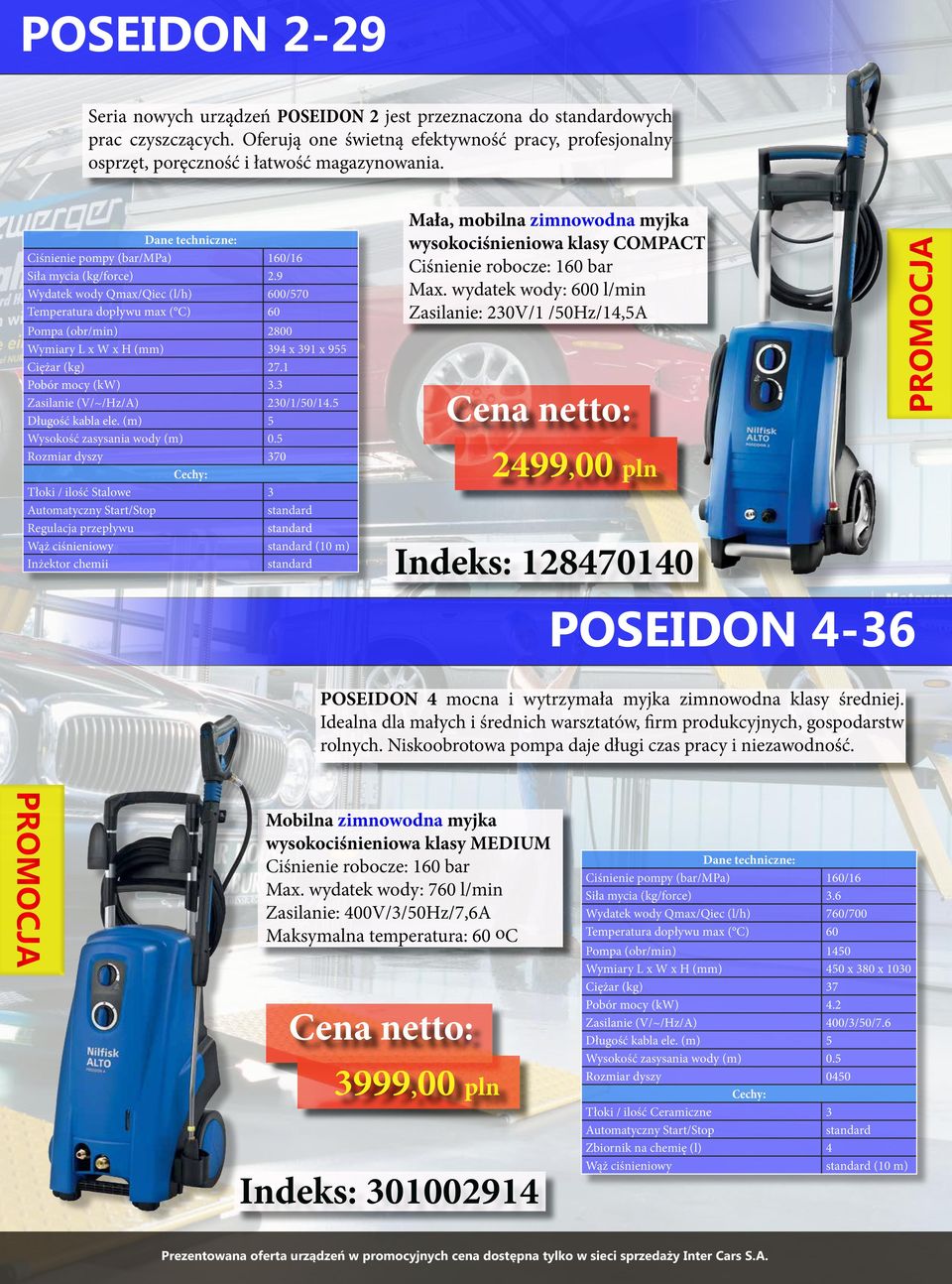 1 Pobór mocy (kw) 3.3 Zasilanie (V/~/Hz/A) 230/1/50/14.5 Wysokość zasysania wody (m) 0.
