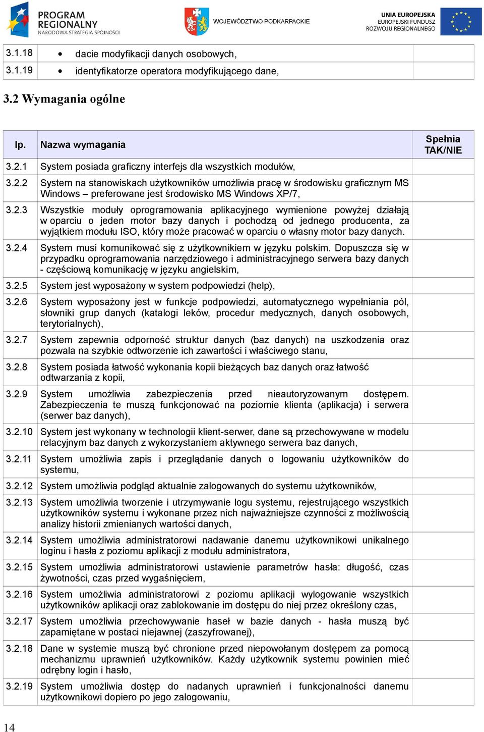 powyżej działają w oparciu o jeden motor bazy danych i pochodzą od jednego producenta, za wyjątkiem modułu ISO, który może pracować w oparciu o własny motor bazy danych. 3.2.