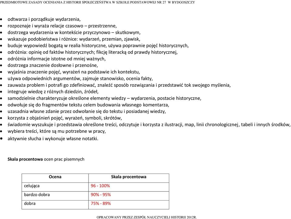 istotne od mniej ważnych, dostrzega znaczenie dosłowne i przenośne, wyjaśnia znaczenie pojęć, wyrażeń na podstawie ich kontekstu, używa odpowiednich argumentów, zajmuje stanowisko, ocenia fakty,