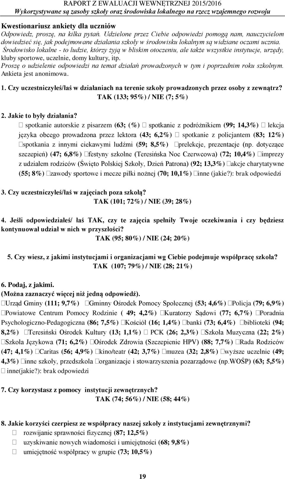Środowisko lokalne - to ludzie, którzy żyją w bliskim otoczeniu, ale także wszystkie instytucje, urzędy, kluby sportowe, uczelnie, domy kultury, itp.