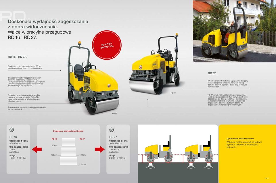 Wbudowana kontrola trakcji: Opcjonalnie dostępny rozdzielacz paliwa umożliwia najlepszą trakcję, pomimo płaskich bębnów także przy większych wzniesieniach.