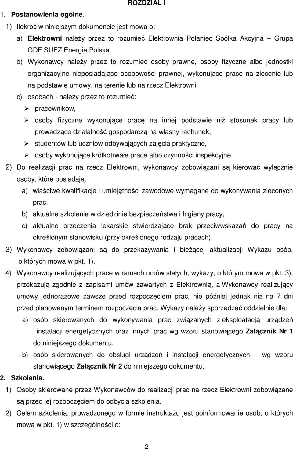 na rzecz Elektrowni.