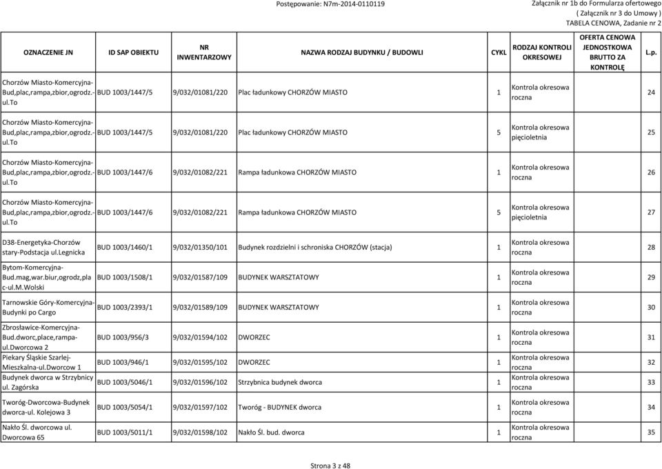 - BUD 003/447/6 9/032/0082/22 Rampa ładunkowa CHORZÓW MIASTO ul.to 26 Chorzów Miasto-Komercyjna- Bud,plac,rampa,zbior,ogrodz.- BUD 003/447/6 9/032/0082/22 Rampa ładunkowa CHORZÓW MIASTO 5 ul.