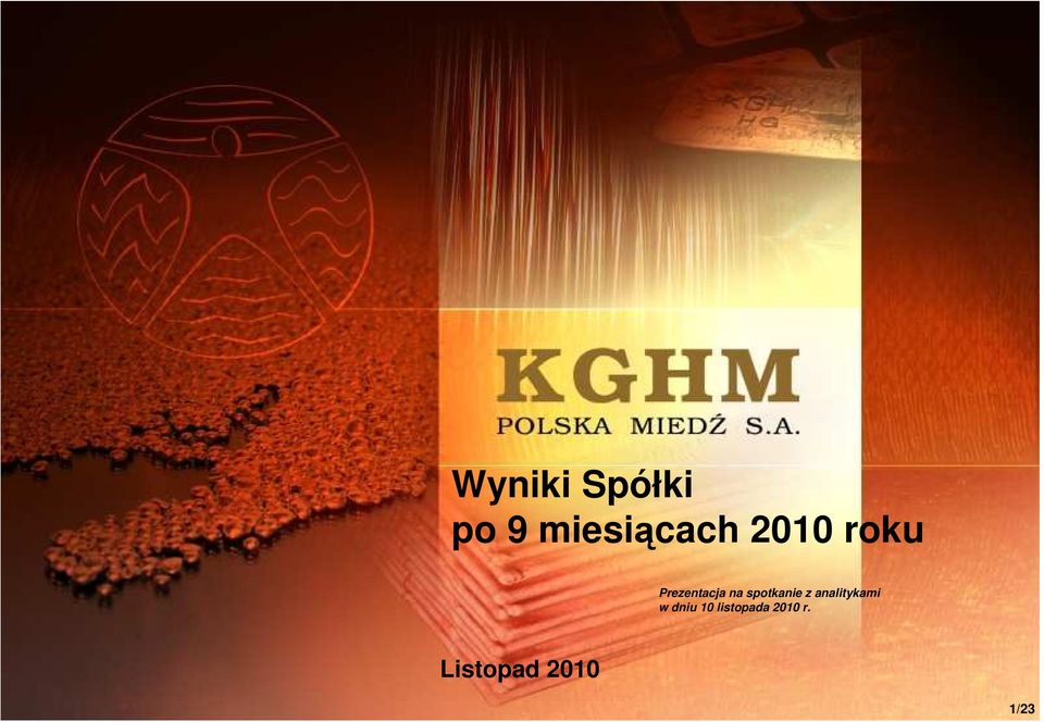 spotkanie z analitykami w dniu