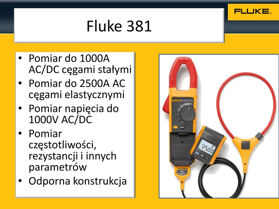 napięcia do 1000V AC/DC Pomiar częstotliwości,