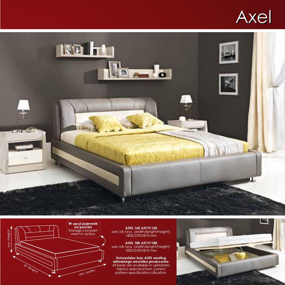 AXEL 160 AX19/160 1805/2390/870 mm AXEL 180