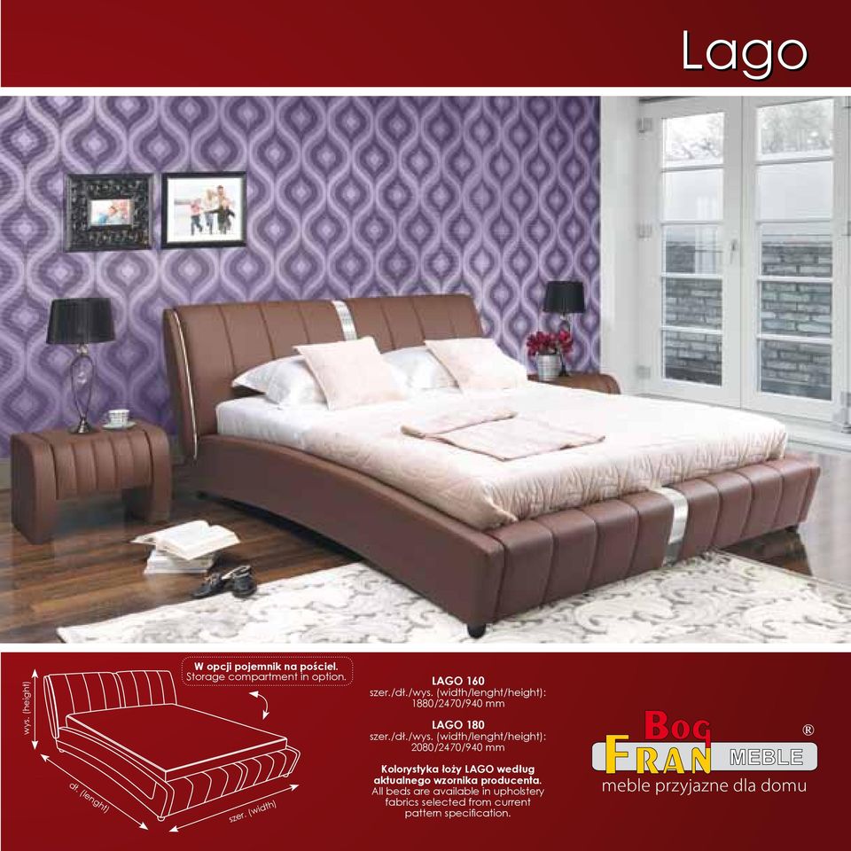 LAGO 160 1880/2470/940 mm LAGO 180