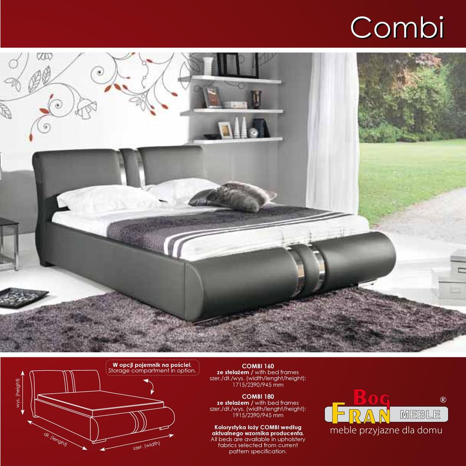 COMBI 160 ze stelażem / with bed frames
