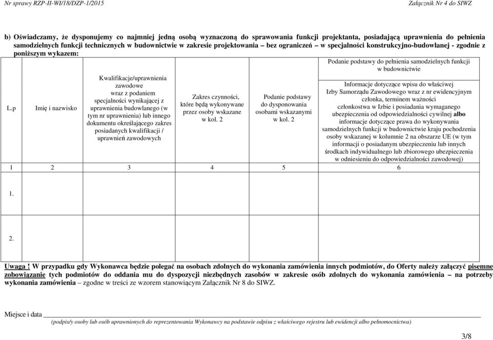 technicznych w zakresie projektowania bez ograniczeń w specjalności