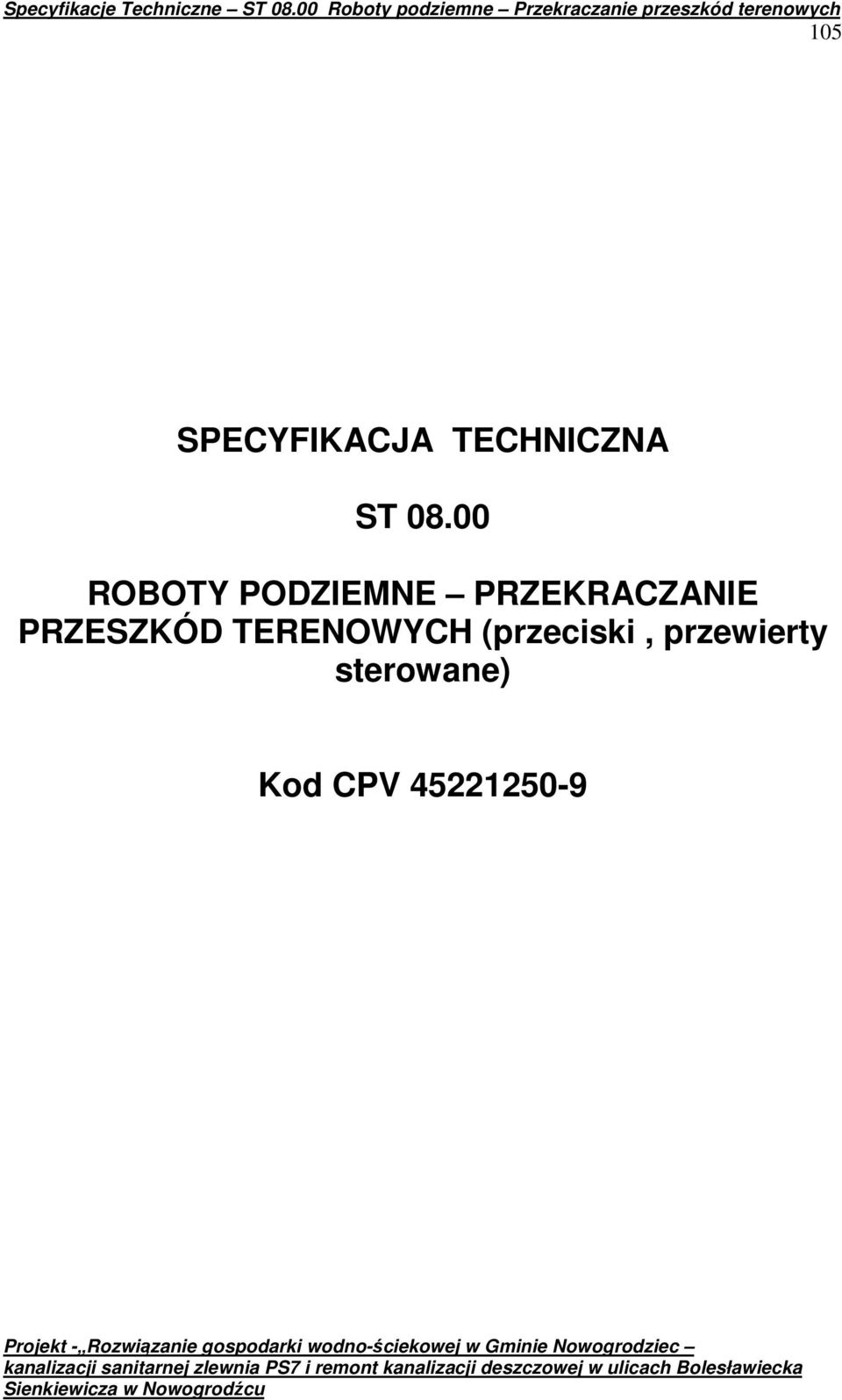 PRZESZKÓD TERENOWYCH (przeciski,