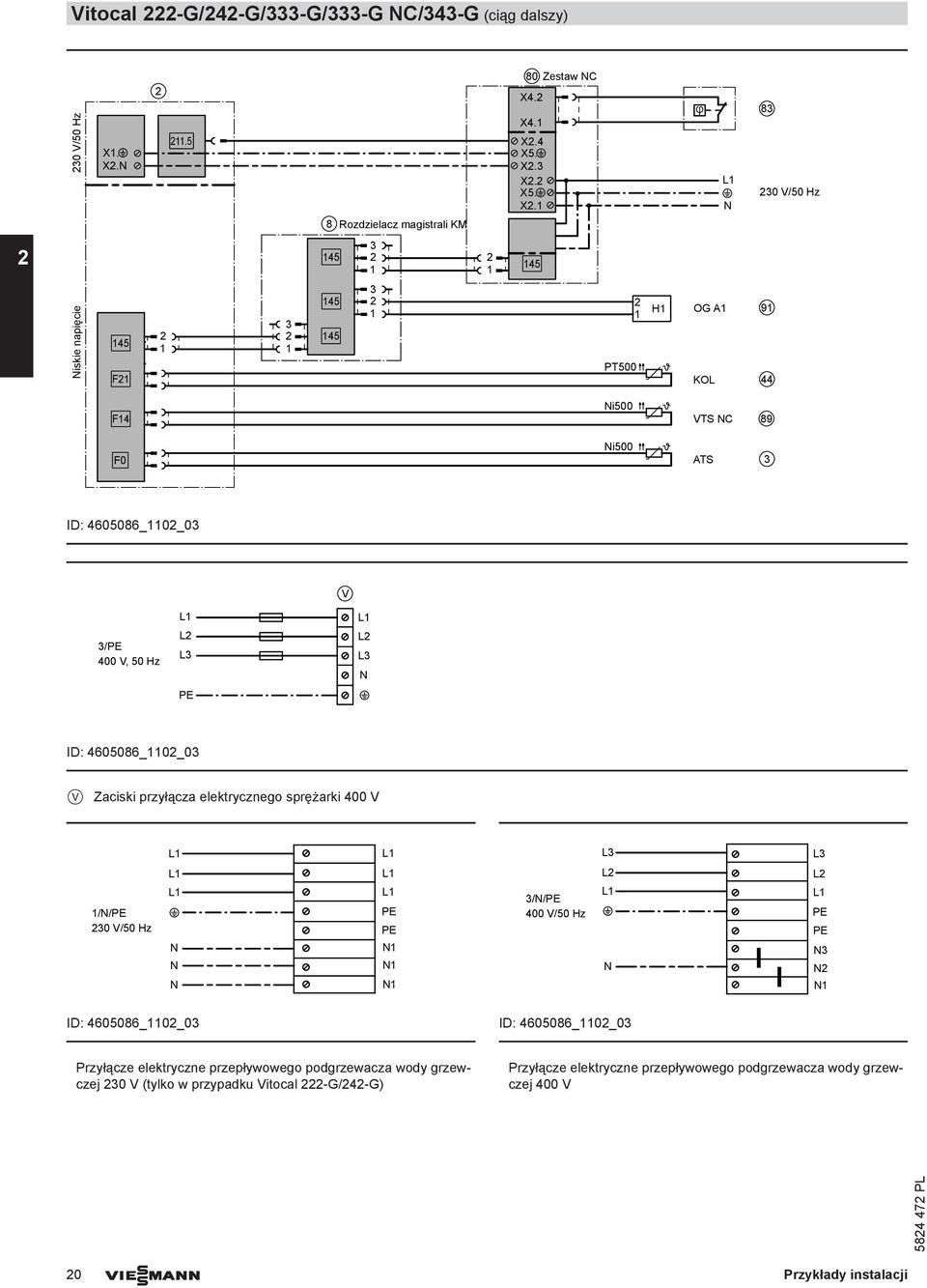 X. X. X5. X. X. X5. X. L 8 0 V/50 Hz 5 5 iskie napięcie 5 F 5 5 H OG A 9 KOL F i500 VTS C 89 F0 i500 ATS ID: 605086_0_0 V /PE 00 V, 50 Hz L L L PE L L L