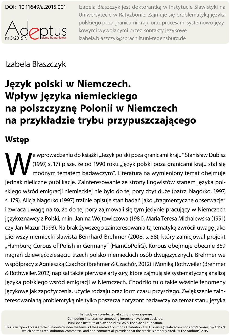 de Izabela Błaszczyk Język polski w Niemczech.