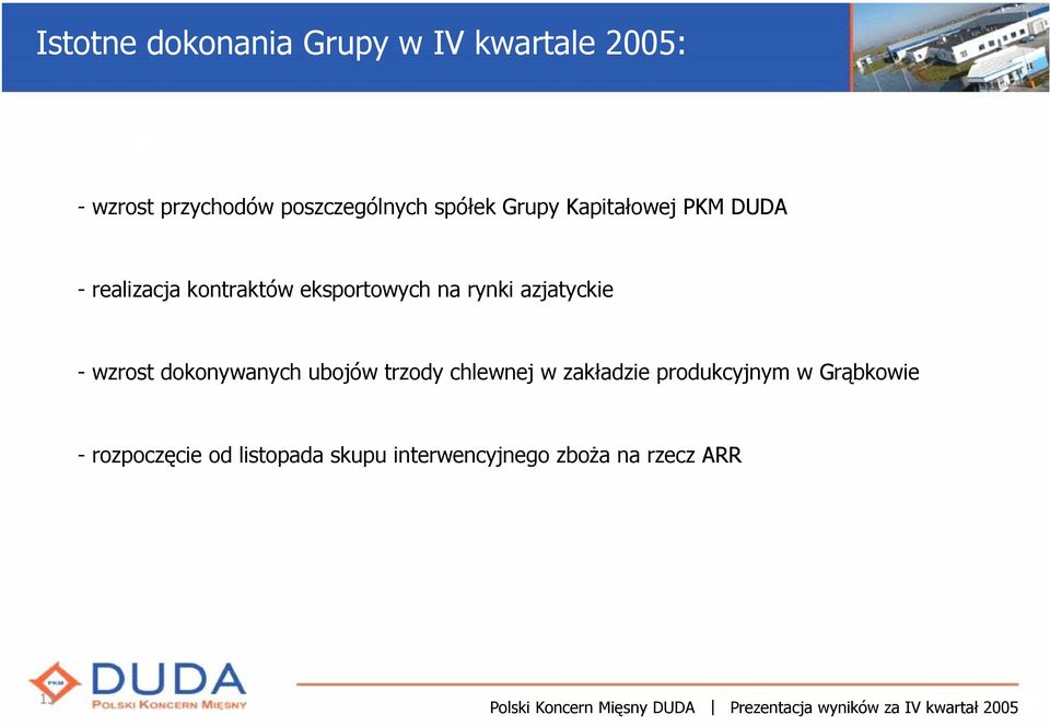 azjatyckie - wzrost dokonywanych ubojów trzody chlewnej w zakładzie produkcyjnym