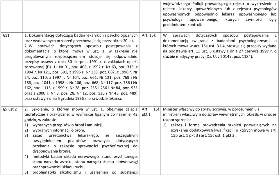 lat. 2. W sprawach dotyczących sposobu postępowania z dokumentacją, o której mowa w ust.